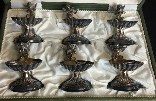 SET OF 6 SILVERED SALTS (1 of 3)