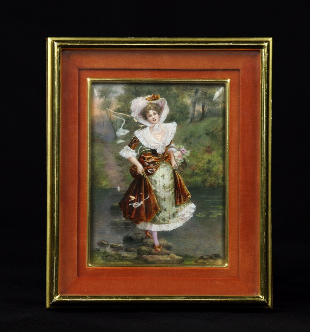 19TH CENTURY LIMOGES ENAMEL PLAQUE (1 of 1)