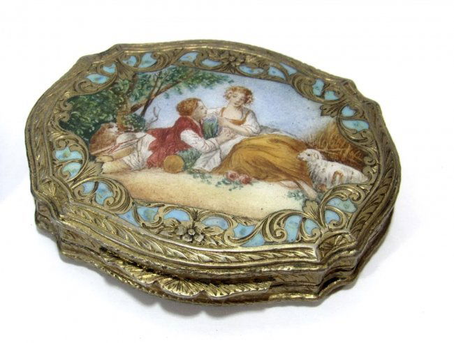 ANTIQUE CONTINENTAL SILVER COMPACT (1 of 3)