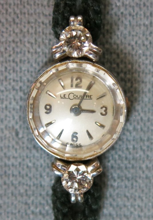 LE COULTRE 14K WHITE GOLD LADIES WATCH (1 of 2)