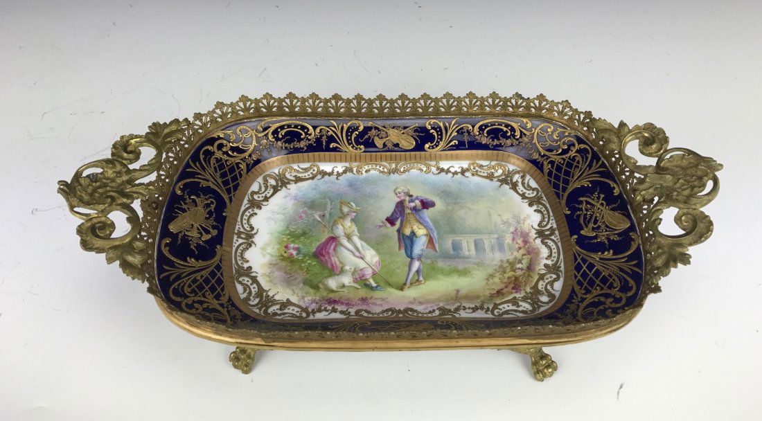 19TH C. SEVRES AND DORE BRONZE CENTERPIECE (1 of 2)