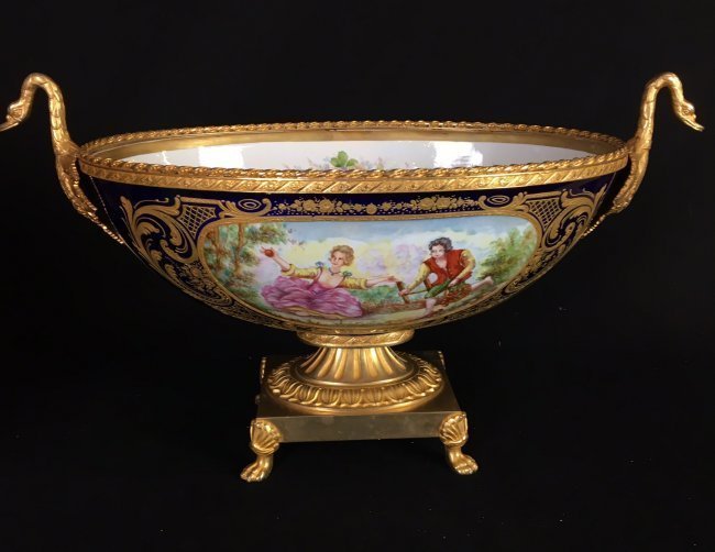 LARGE FRENCH ORMOLU MOUNTED SEVRES CENTERPIECE (1 of 1)