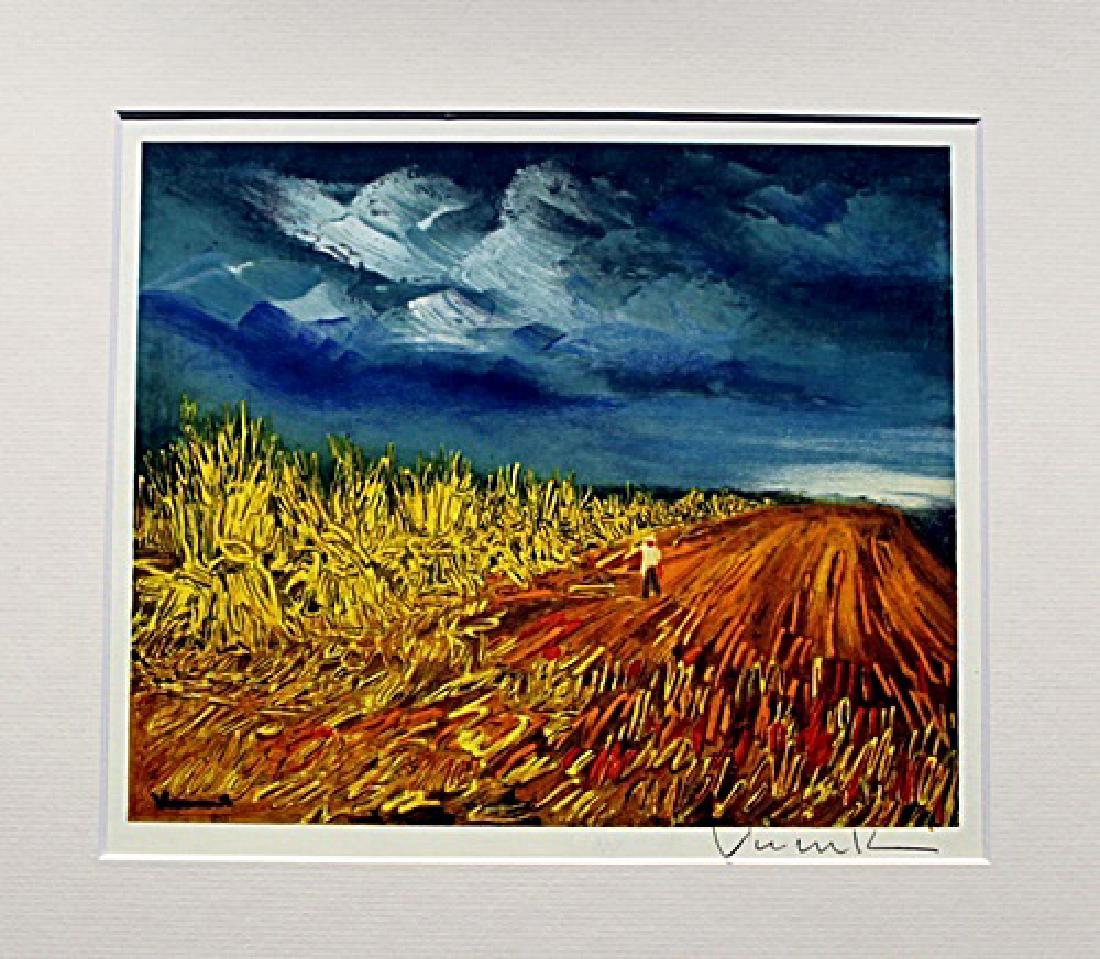 The Harvest - Maurice De Vlaminck - Lithograph: Lithograph by Maurice De Vlaminck. Maurice de Vlaminck was a French painter. Along with André Derain and Henri Matisse he is considered one of the principal figures in the Fauve movement, a group of
