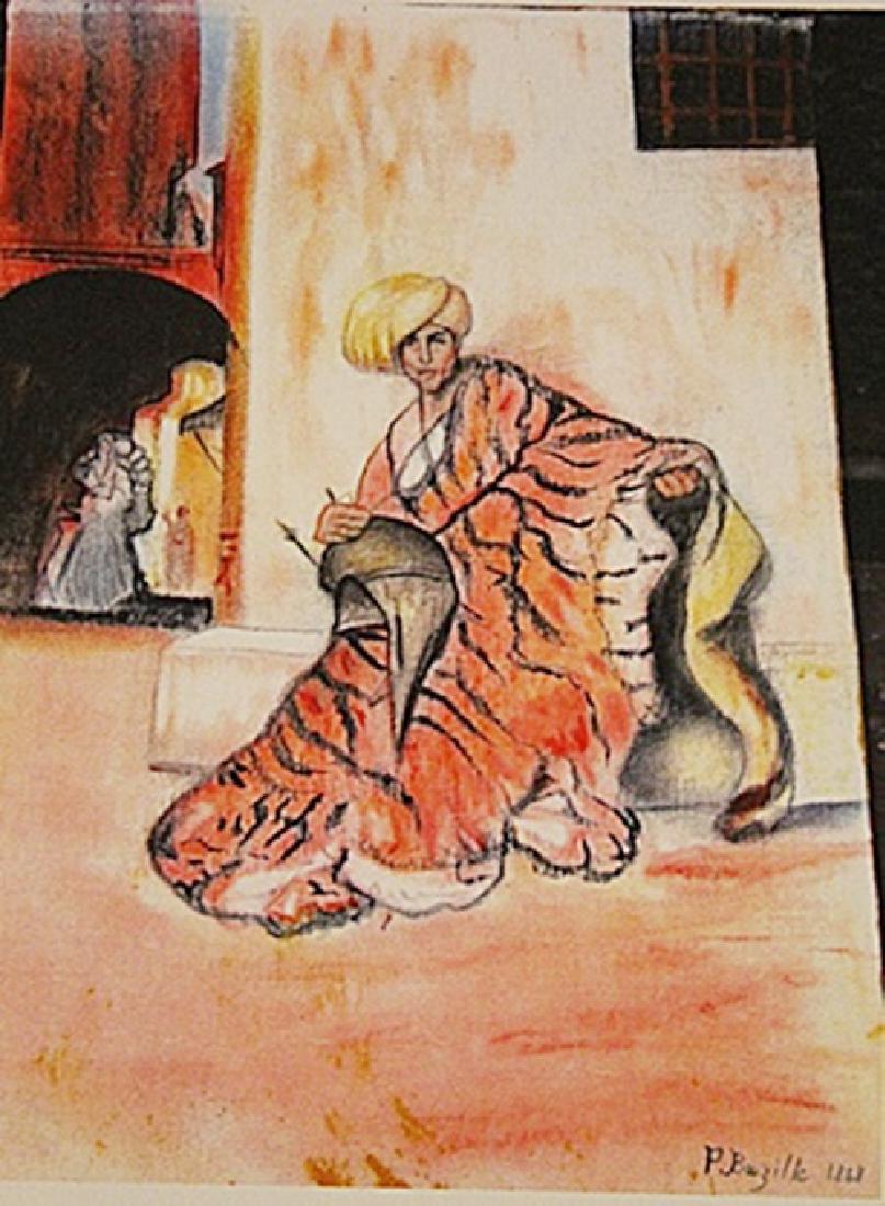 Frederic Bazille - Portrait of Homar: Attributed to in the manner of Frederic Bazille "Portrait of Homar" Pastel on paper circa. 1868, private collection Approx. 19x13in. in the manner of Frederic Bazille was a French painter who helped f