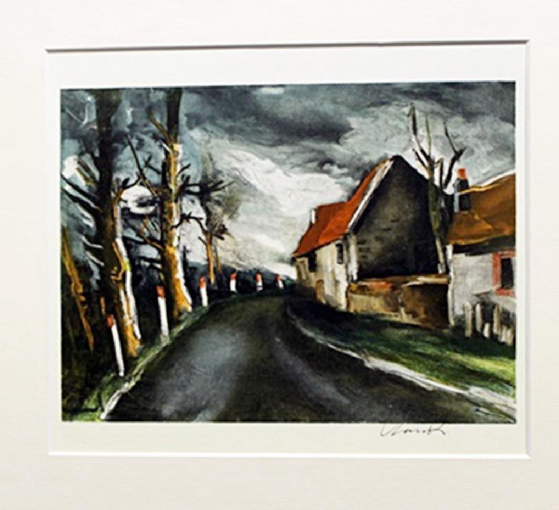 The Longny Road - Maurice De Vlaminck - Lithograph: Lithograph by Maurice De Vlaminck. Maurice de Vlaminck was a French painter. Along with André Derain and Henri Matisse he is considered one of the principal figures in the Fauve movement, a group of