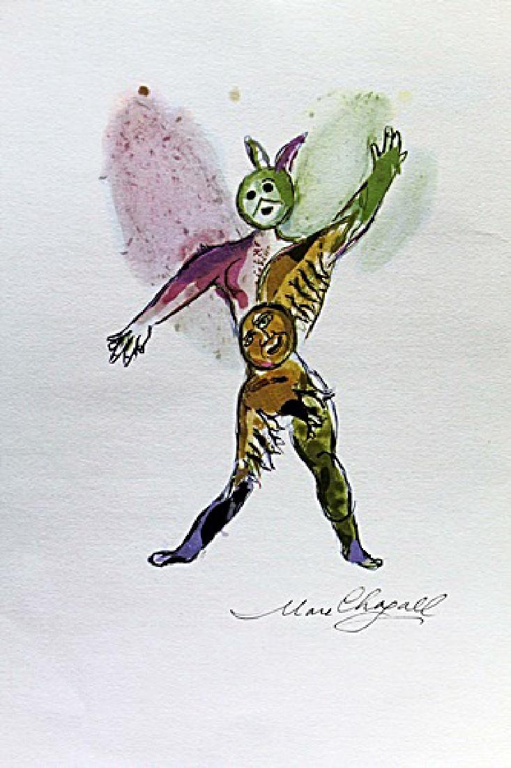 Marc Chagall - Watercolor On Paper: Watercolor on paper - Marc Zakharovich Chagall was a Russian-French artist. An early modernist, he was associated with several major artistic styles and created works in virtually every artistic forma
