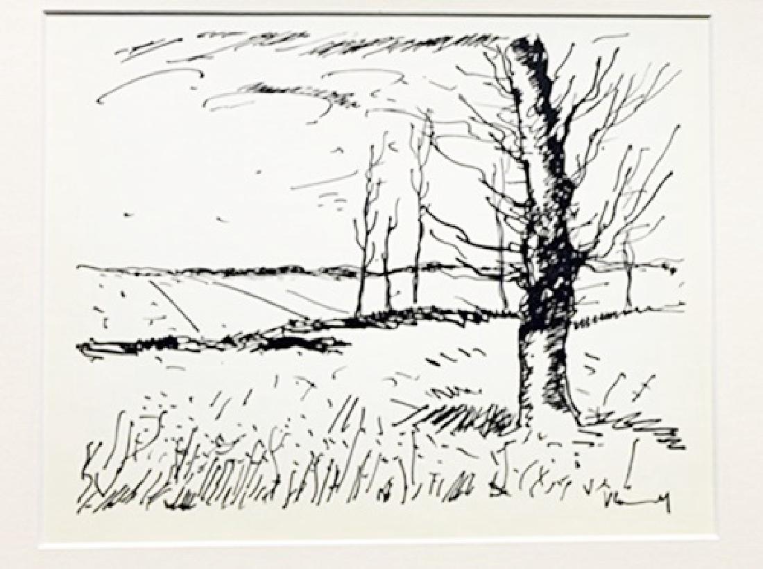 Valley Of The Avre - Maurice De Vlaminck - Lithograph: Lithograph by Maurice De Vlaminck. Maurice de Vlaminck was a French painter. Along with André Derain and Henri Matisse he is considered one of the principal figures in the Fauve movement, a group of