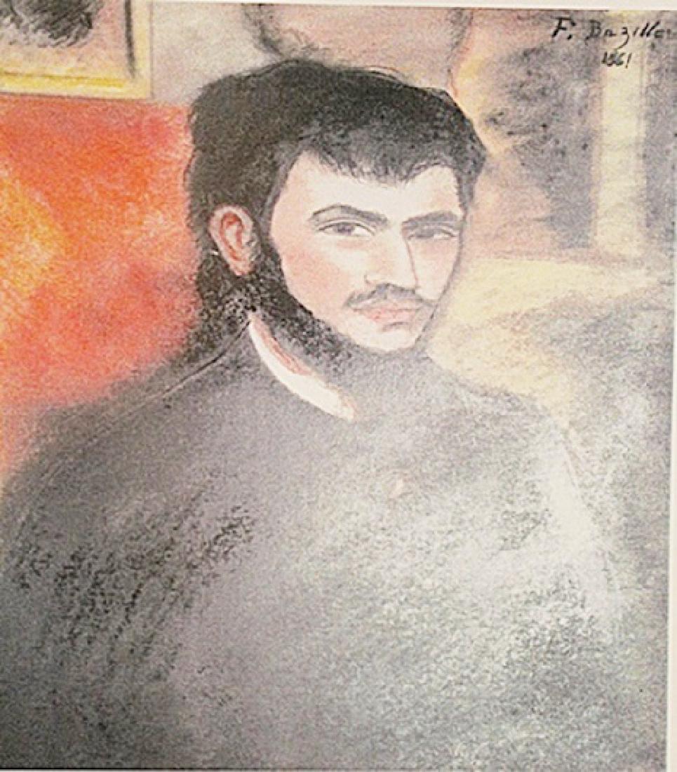 Frederic Bazille - Self Portrait: in the manner of Frederic Bazille "Self Portrait" Pastel on paper circa. 1861, private collection Approx. 19x13in. in the manner of Frederic Bazille was a French painter who helped found the Impressio