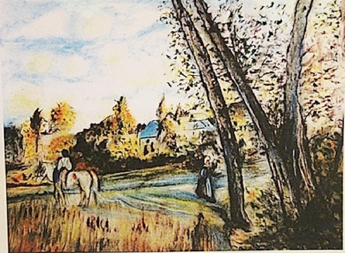 Frederic Bazille - View of the Village: in the manner of Frederic Bazille "View of the Village" Pastel on paper circa. 1850, private collection Approx. 19x13in. in the manner of Frederic Bazille was a French painter who helped found the Imp