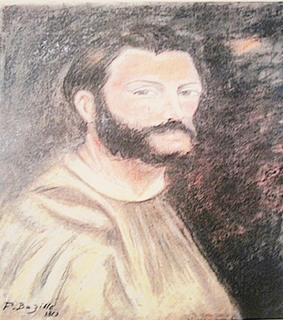 Frederic Bazille - Self Portrait: in the manner of Frederic Bazille "Self Portrait" Pastel on paper circa. 1868, private collection Approx. 19x13in. in the manner of Frederic Bazille was a French painter who helped found the Impressio