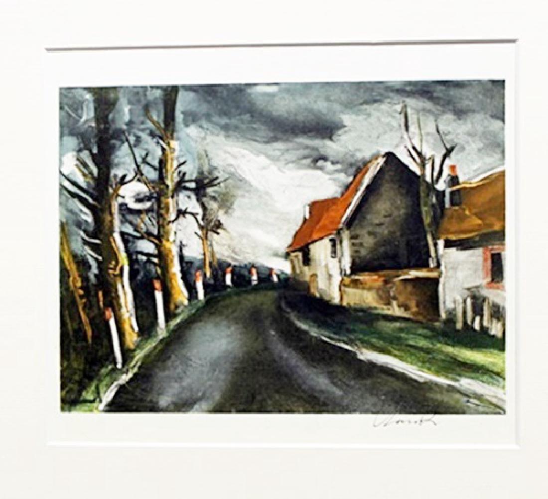 The Longny Road - Maurice De Vlaminck - Lithograph: Lithograph by Maurice De Vlaminck. Maurice de Vlaminck was a French painter. Along with André Derain and Henri Matisse he is considered one of the principal figures in the Fauve movement, a group of