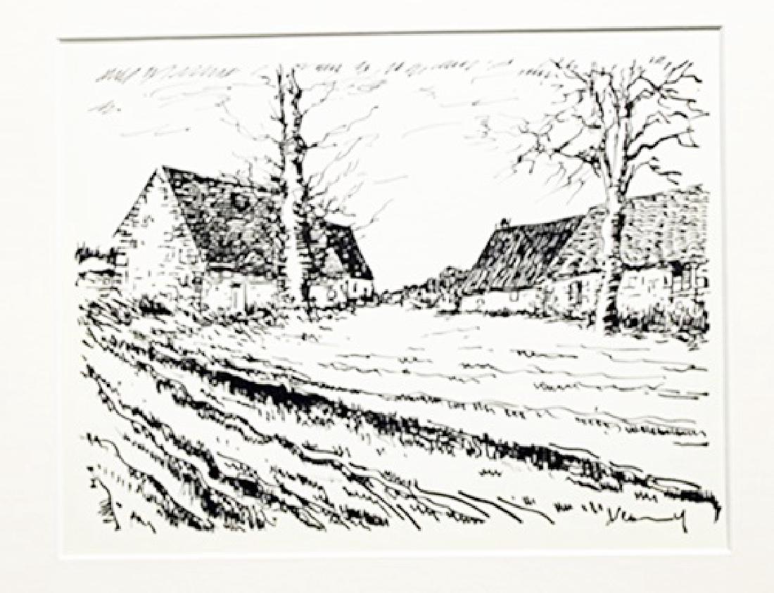 Les Challonges - Maurice De Vlaminck - Lithograph: Lithograph by Maurice De Vlaminck. Maurice de Vlaminck was a French painter. Along with André Derain and Henri Matisse he is considered one of the principal figures in the Fauve movement, a group of