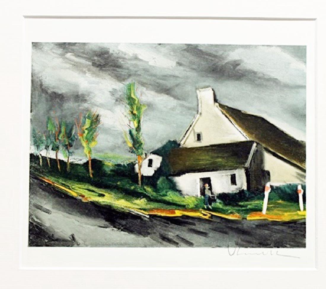 Maurice De Vlaminck - Lithograph: Lithograph by Maurice De Vlaminck. Maurice de Vlaminck was a French painter. Along with André Derain and Henri Matisse he is considered one of the principal figures in the Fauve movement, a group of