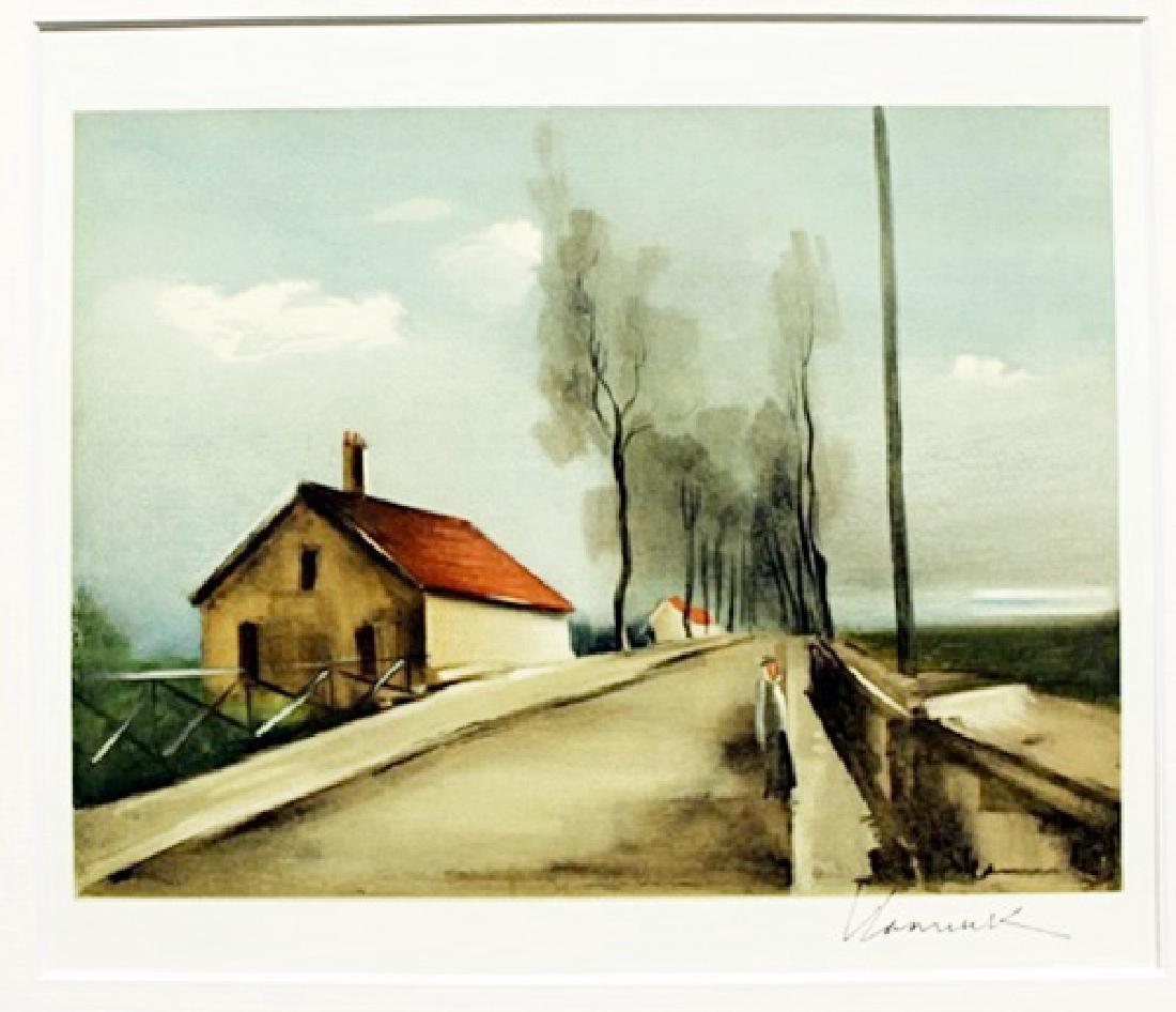 The Brezolles Road - Maurice De Vlaminck - Lithograph: Lithograph by Maurice De Vlaminck. Maurice de Vlaminck was a French painter. Along with André Derain and Henri Matisse he is considered one of the principal figures in the Fauve movement, a group of