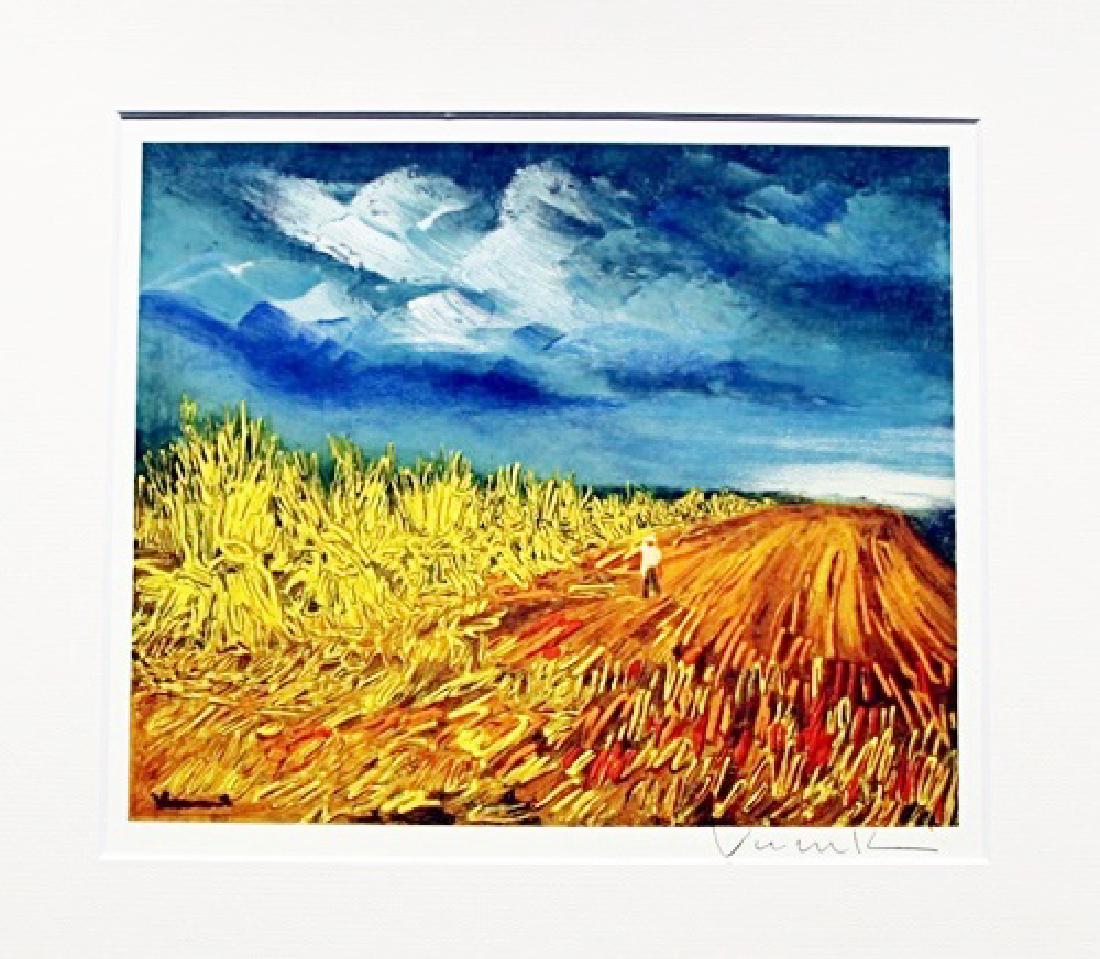 The Harvest - Maurice De Vlaminck - Lithograph: Lithograph by Maurice De Vlaminck. Maurice de Vlaminck was a French painter. Along with André Derain and Henri Matisse he is considered one of the principal figures in the Fauve movement, a group of