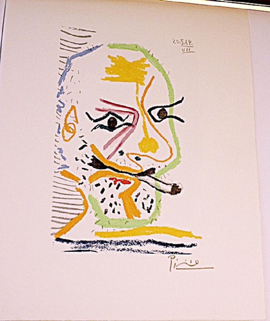 Lithograph after Pablo Picasso: Authentic Lithograph , Bearing an Interpretive Signature of the Artist, Size Approx. 13" x 10" In.