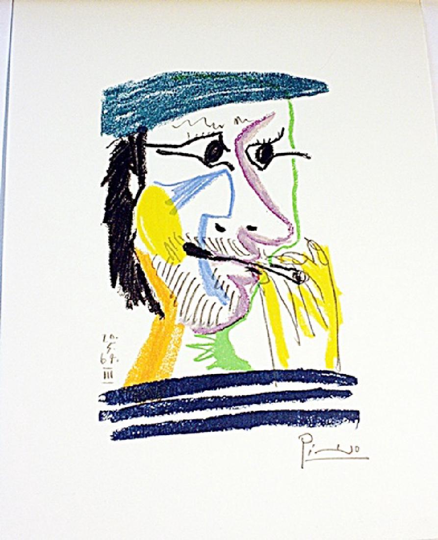 Lithograph after Pablo Picasso: Authentic Lithograph , Bearing an Interpretive Signature of the Artist, Size Approx. 13" x 10" In.