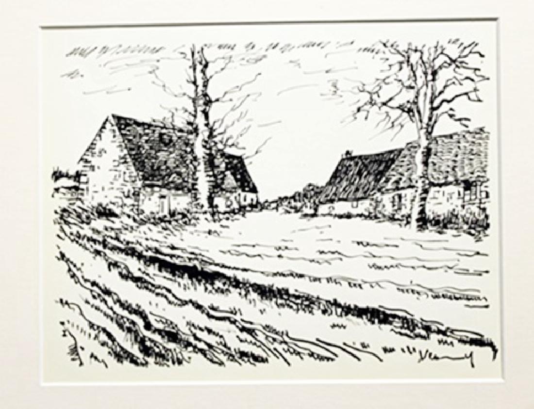 Les Challonges - Maurice De Vlaminck - Lithograph: Lithograph by Maurice De Vlaminck. Maurice de Vlaminck was a French painter. Along with André Derain and Henri Matisse he is considered one of the principal figures in the Fauve movement, a group of