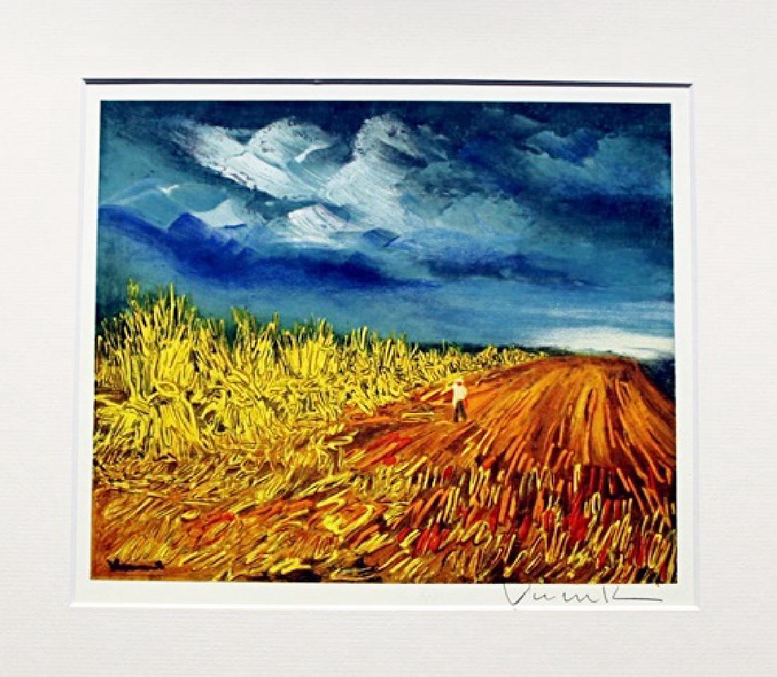 The Harvest - Maurice De Vlaminck - Lithograph: Lithograph by Maurice De Vlaminck. Maurice de Vlaminck was a French painter. Along with André Derain and Henri Matisse he is considered one of the principal figures in the Fauve movement, a group of
