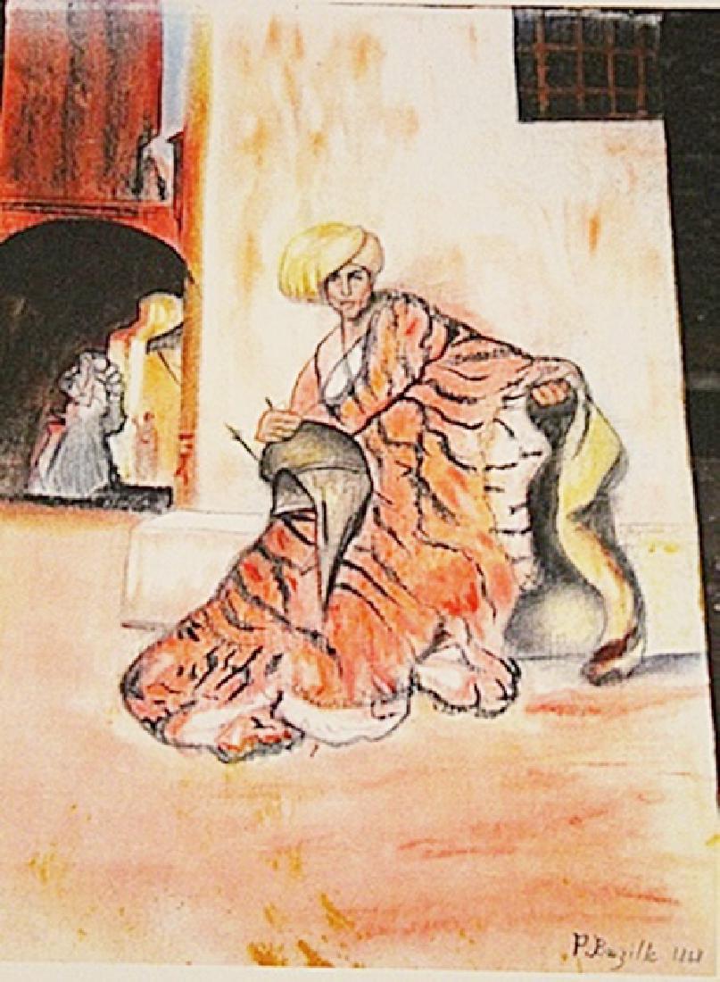 Frederic Bazille - Portrait of Homar: Attributed to in the manner of Frederic Bazille "Portrait of Homar" Pastel on paper circa. 1868, private collection Approx. 19x13in. in the manner of Frederic Bazille was a French painter who helped f