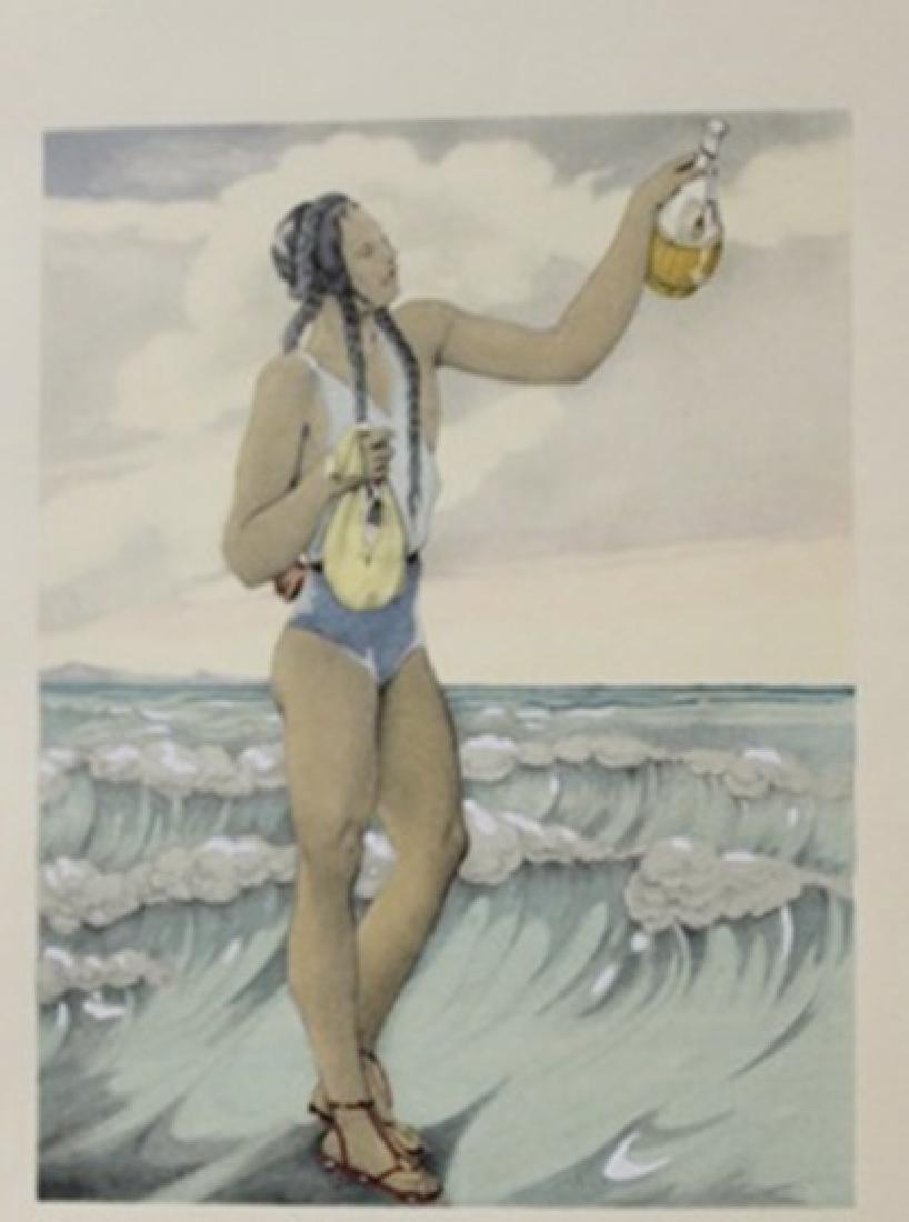 Poured into the sea - Lithgraph - Legrand: Signed, authentic lithograph , approx. unframed size 9x7 .