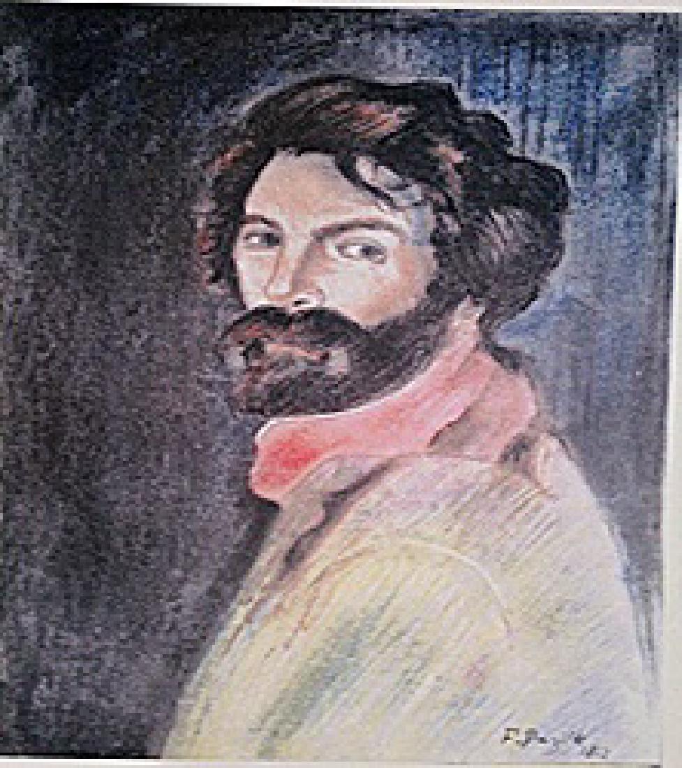 Frederic Bazille - Self Portrait: in the manner of Frederic Bazille "Self Portrait" Pastel on paper circa. 1862, private collection Approx. 19x13in. in the manner of Frederic Bazille was a French painter who helped found the Impressio