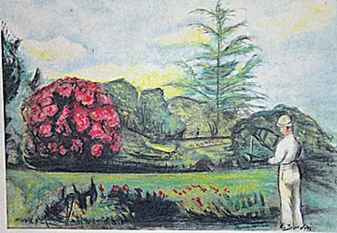 Untitled: in the manner of Eugene Boudin "Untitled" pastel on paper circa.1872, private collection Approx. 19x13in. Boudin one of the first French landscape painters to paint in the open air, directly from natu