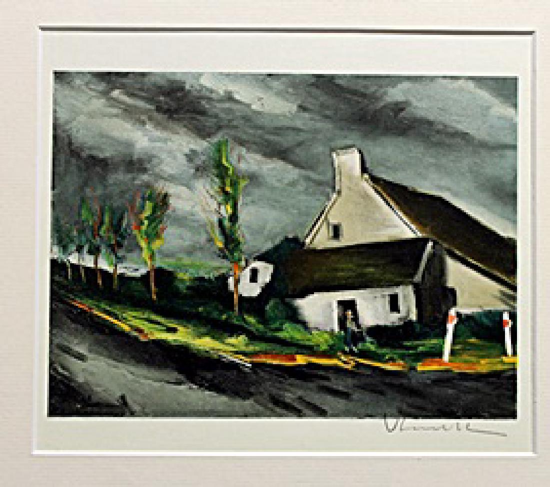 Maurice De Vlaminck - Lithograph: Lithograph by Maurice De Vlaminck. Maurice de Vlaminck was a French painter. Along with André Derain and Henri Matisse he is considered one of the principal figures in the Fauve movement, a group of