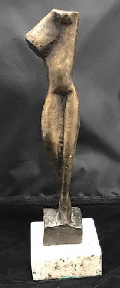 Bronze Sculpture - Alexander Archipenko: Old recast patina bronze sculpture Alexander Archipenko, bearing a signature in a limited edition. Bronze Sculpture on a Marble Base. Alexander Porfyrovych Archipenko was a Ukrainian-born American ava