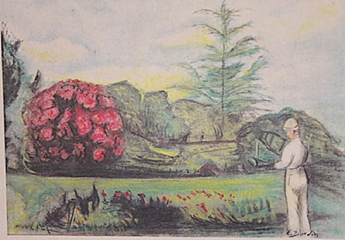 Untitled: in the manner of Eugene Boudin "Untitled" pastel on paper circa.1872, private collection Approx. 19x13in. Boudin one of the first French landscape painters to paint in the open air, directly from natu