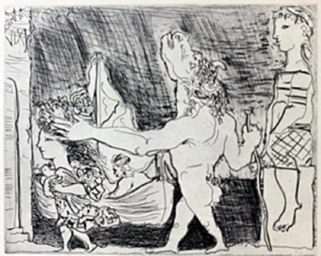 Minotaur a Foot - Lithograph - Picasso: Signed, authentic lithograph , approx. unframed size 10x8 .