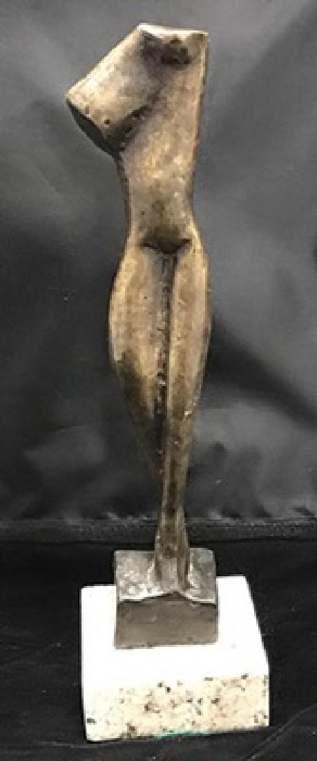 Bronze Sculpture - Alexander Archipenko: Old recast patina bronze sculpture Alexander Archipenko, bearing a signature in a limited edition. Bronze Sculpture on a Marble Base. Alexander Porfyrovych Archipenko was a Ukrainian-born American ava