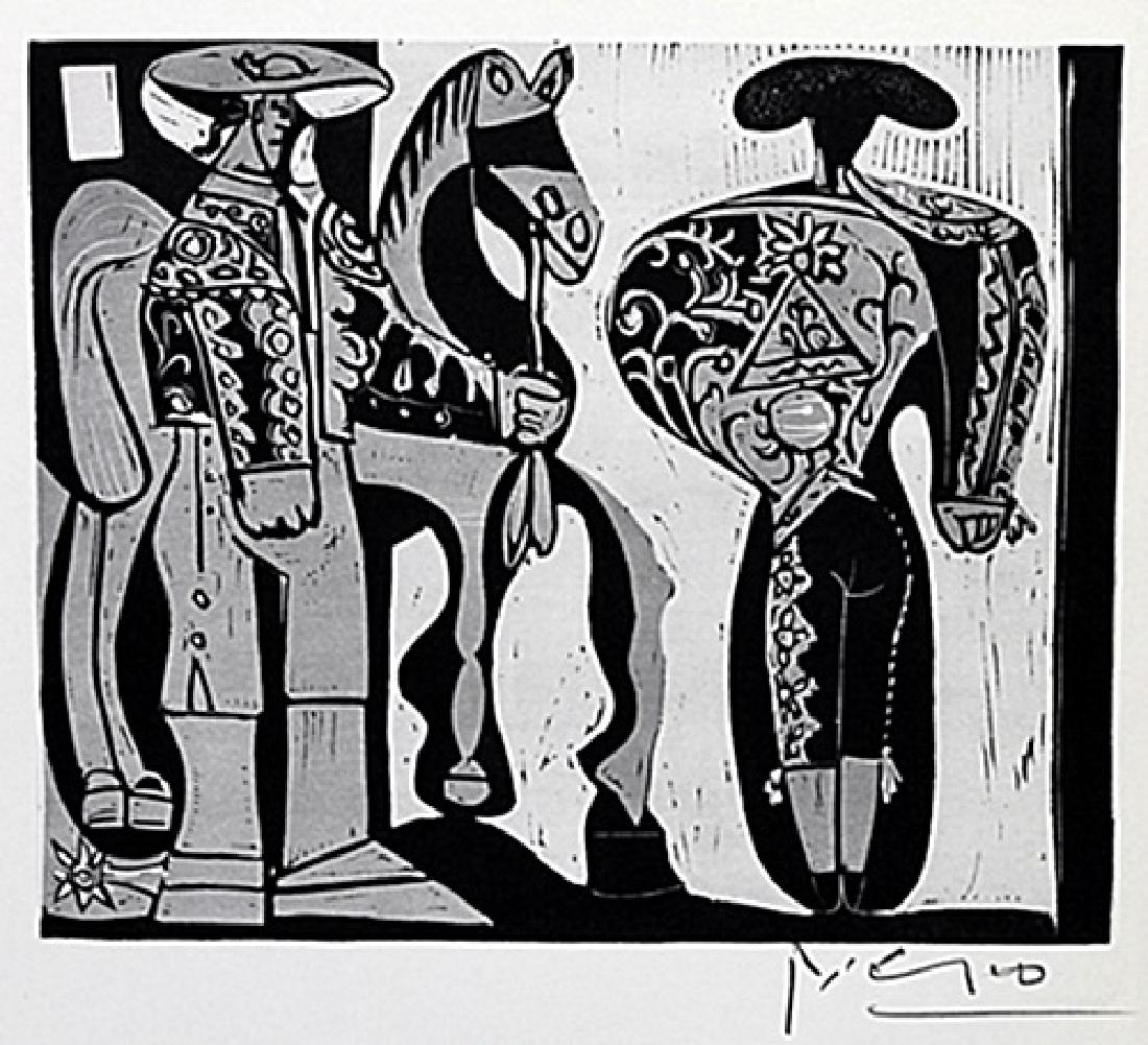 Signed Pablo Picasso - Drawing: Pablo Picasso bearing a signature. Pablo Picasso, was a Spanish painter, sculptor, printmaker, ceramicist, stage designer, poet and playwright who spent most of his adult life in France.
