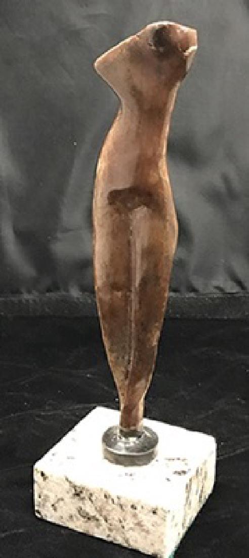 Bronze Sculpture - Alexander Archipenko: Old recast patina bronze sculpture Alexander Archipenko, bearing a signature in a limited edition. Bronze Sculpture on a Marble Base. Alexander Porfyrovych Archipenko was a Ukrainian-born American ava