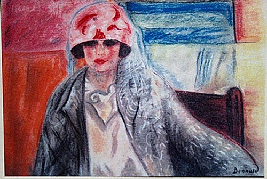 Pierre Bonnard - La Femme: in the manner of Pierre Bonnard "La Femme" pastel on paper circa.1915, private collection Approx. 19x13in. in the manner of Pierre Bonnard was a member of the Symbolist group of painters known as Les
