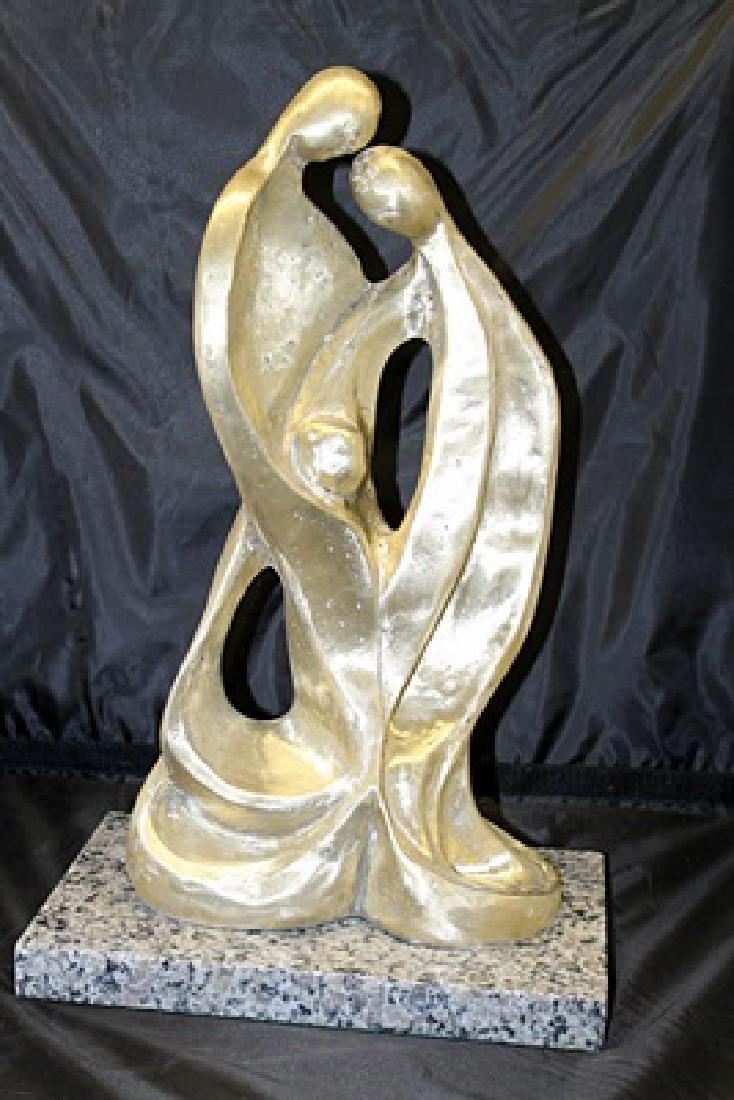 Signed Limited Edition Jacques Lipchitz: Old recast gold over patina bronze sculpture Jacques Lipchitz, bearing a signature in a limited edition. Jacques Lipchitz was a Cubist sculptor, from late 1914. Lipchitz retained highly figurative and