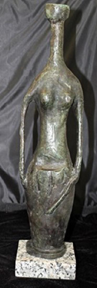 Signed Limited Edition Bronze Picasso: Old recast patina bronze sculpture Pablo Picasso, bearing a signature in a limited edition. Pablo Picasso was a Spanish painter, sculptor, printmaker, ceramicist, stage designer, poet and playwright w