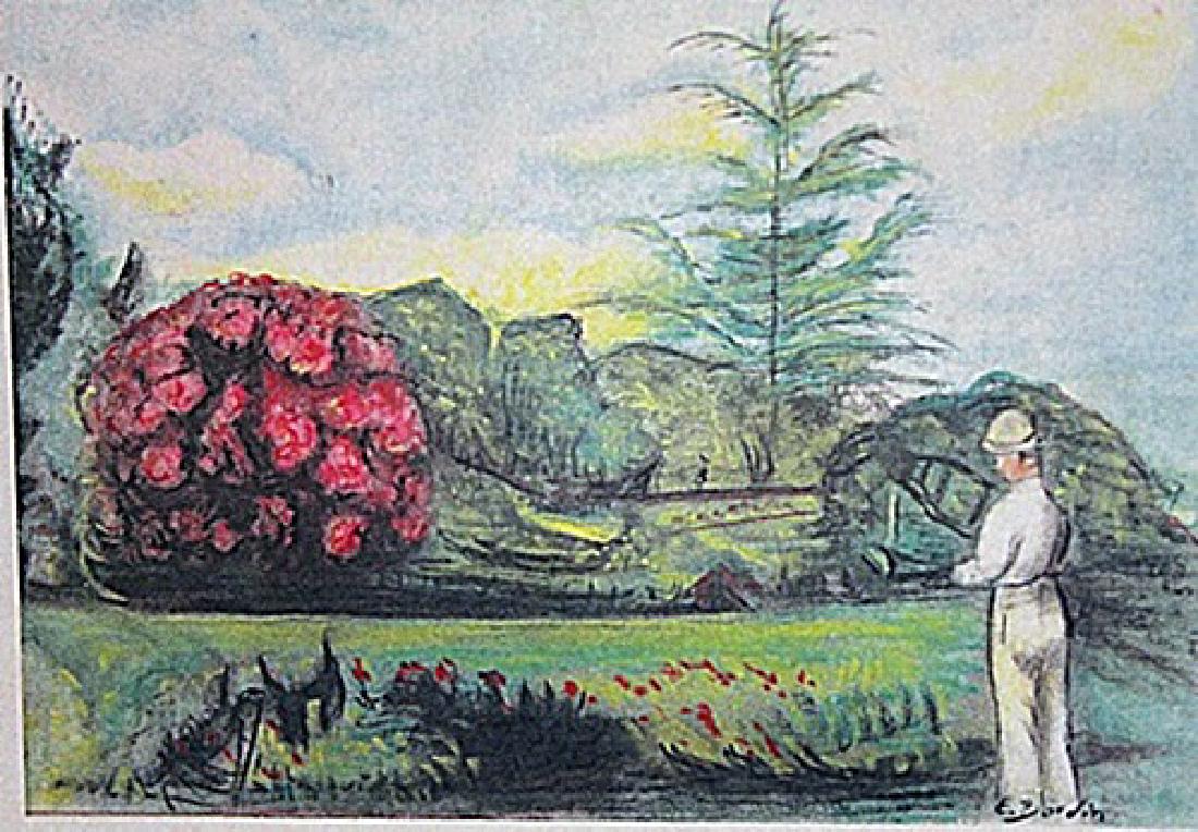 Untitled: in the manner of Eugene Boudin "Untitled" pastel on paper circa.1872, private collection Approx. 19x13in. Boudin one of the first French landscape painters to paint in the open air, directly from natu