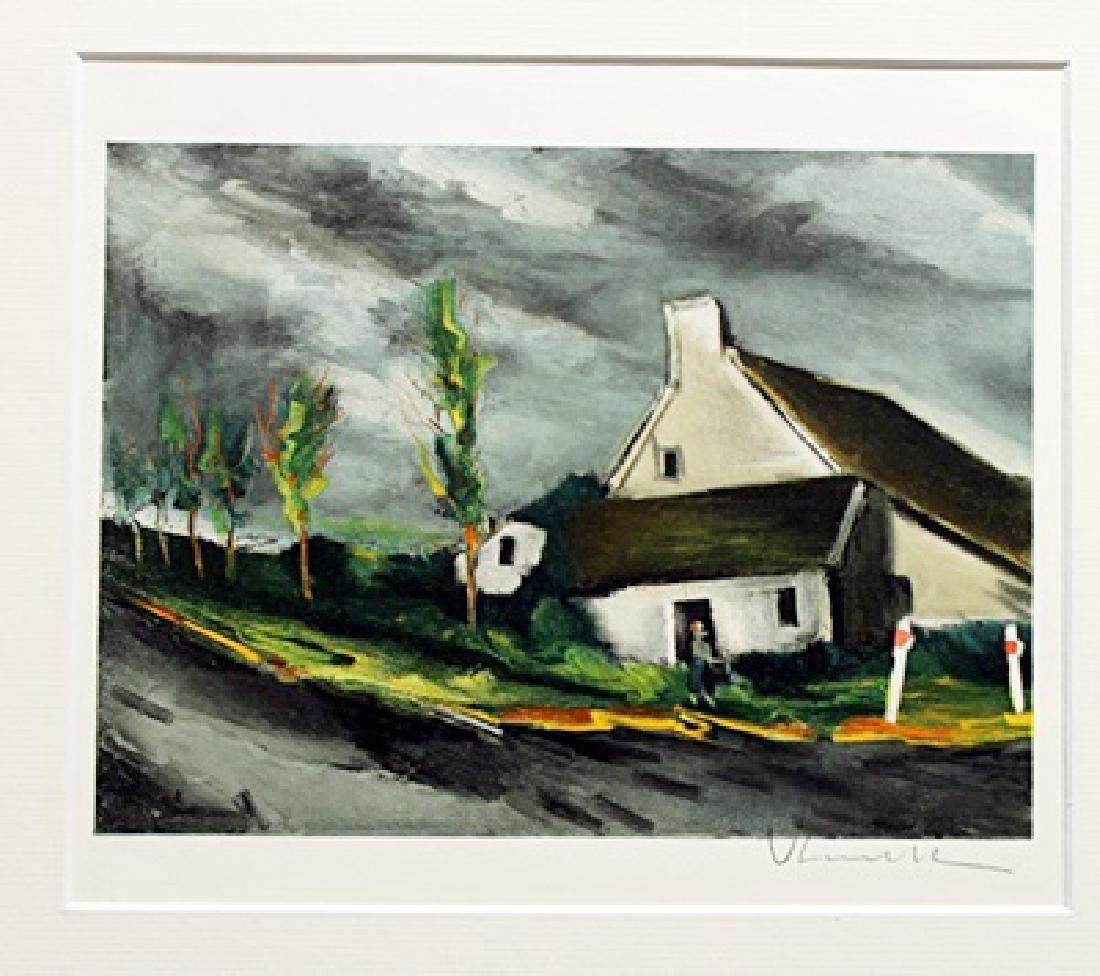 Maurice De Vlaminck - Lithograph: Lithograph by Maurice De Vlaminck. Maurice de Vlaminck was a French painter. Along with André Derain and Henri Matisse he is considered one of the principal figures in the Fauve movement, a group of