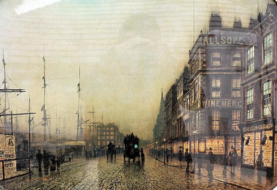 Liverpool Quay by Moonlight 1887 - Atkinson Grimshaw -: Lithograph by Atkinson Grimshaw. John Atkinson Grimshaw was an English Victorian-era artist known for his breathtaking city night-scenes and landscapes. He is considered one of the most renowned paint