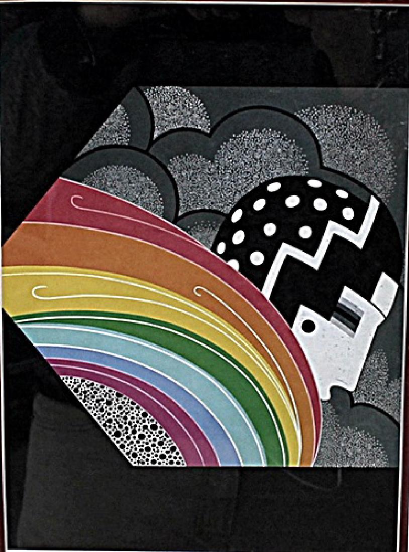 Tempest - Erte - Lithograph: Lithograph by Erte. Romain de Tirtoff was a Russian-born French artist and designer known by the pseudonym Erté, from the French pronunciation of his initials.