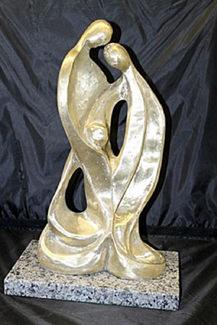 Signed Limited Edition Jacques Lipchitz: Old recast gold over patina bronze sculpture Jacques Lipchitz, bearing a signature in a limited edition. Jacques Lipchitz was a Cubist sculptor, from late 1914. Lipchitz retained highly figurative and