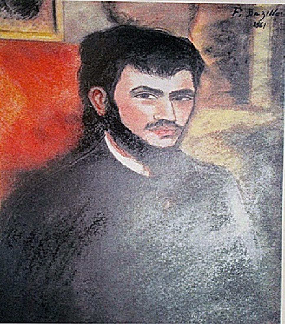 Frederic Bazille - Self Portrait: in the manner of Frederic Bazille "Self Portrait" Pastel on paper circa. 1861, private collection Approx. 19x13in. in the manner of Frederic Bazille was a French painter who helped found the Impressio