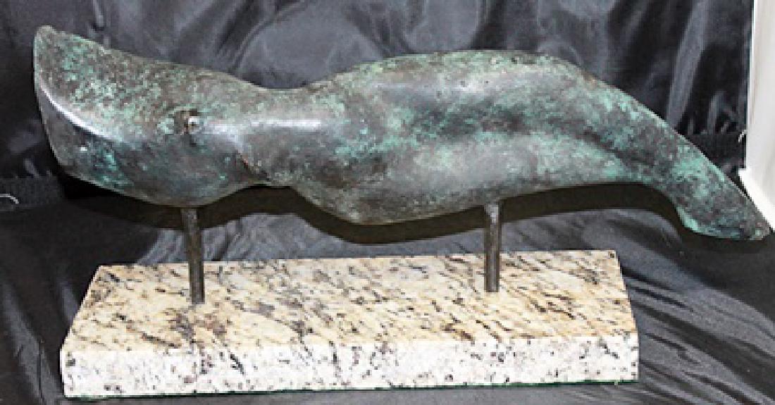 Signed Limited Edition Bronze Constantin Brancusi: Old recast patina bronze sculpture Constantin Brancusi, bearing a signature in a limited edition. Constantin Brancusi was a Romanian sculptor, painter and photographer who made his career in France. C