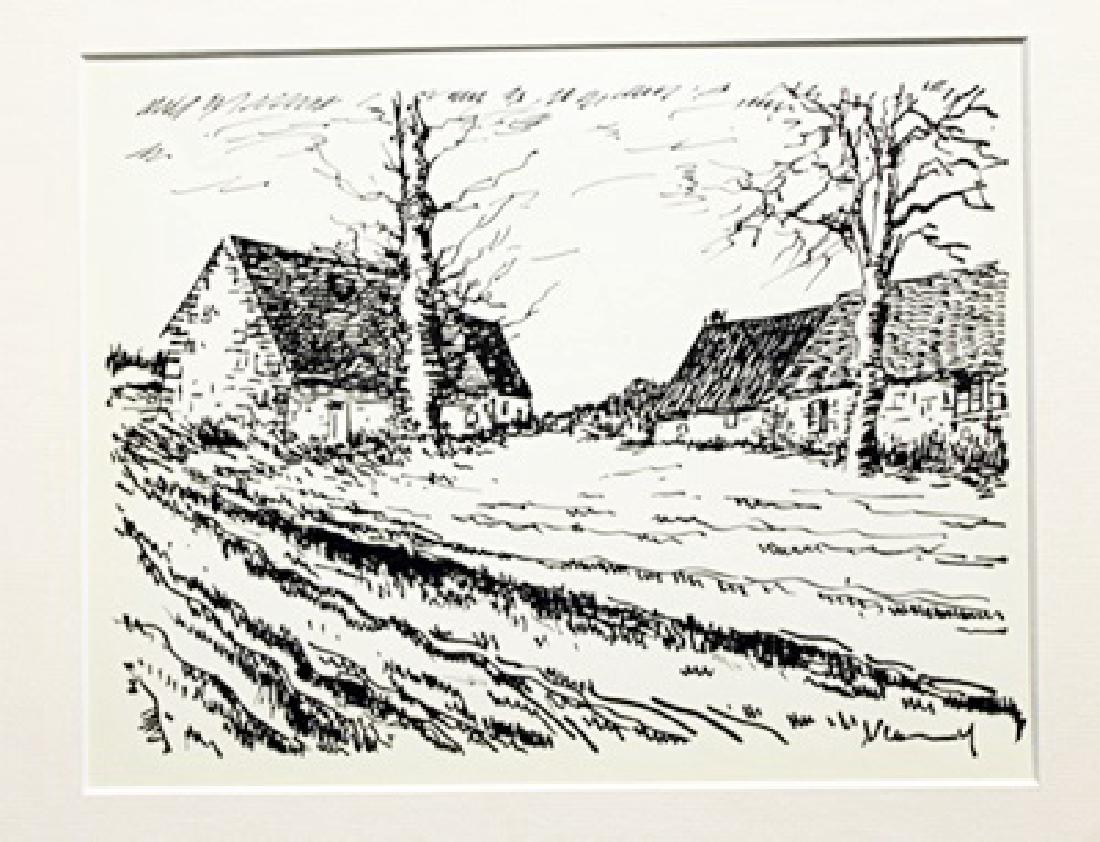 Les Challonges - Maurice De Vlaminck - Lithograph: Lithograph by Maurice De Vlaminck. Maurice de Vlaminck was a French painter. Along with André Derain and Henri Matisse he is considered one of the principal figures in the Fauve movement, a group of