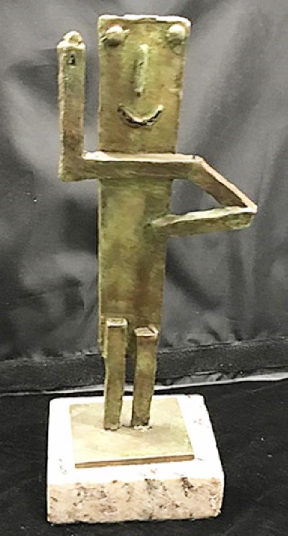 Signed Limited Edition Bronze Picasso: Old recast patina bronze sculpture Pablo Picasso, bearing a signature in a limited edition. Pablo Picasso was a Spanish painter, sculptor, printmaker, ceramicist, stage designer, poet and playwright w