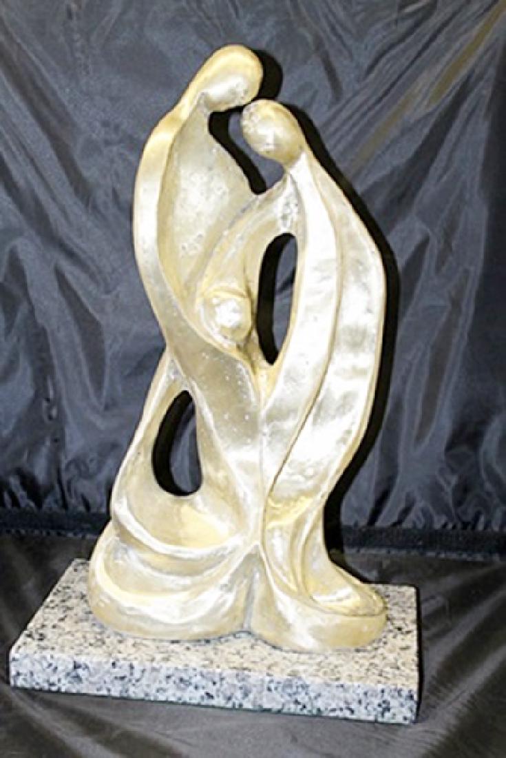 Signed Limited Edition Jacques Lipchitz: Old recast gold over patina bronze sculpture Jacques Lipchitz, bearing a signature in a limited edition. Jacques Lipchitz was a Cubist sculptor, from late 1914. Lipchitz retained highly figurative and