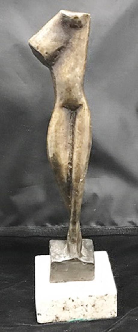 Bronze Sculpture - Alexander Archipenko: Old recast patina bronze sculpture Alexander Archipenko, bearing a signature in a limited edition. Bronze Sculpture on a Marble Base. Alexander Porfyrovych Archipenko was a Ukrainian-born American ava