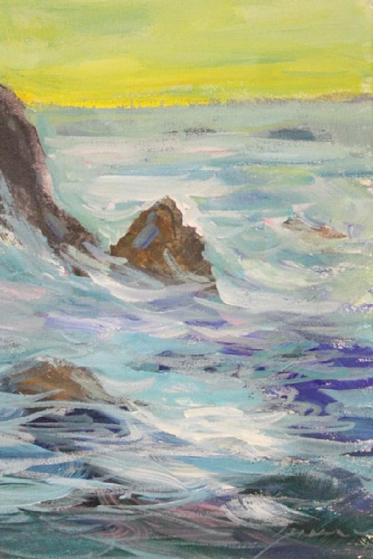 "MORNING WAVE" BY MICHAEL SCHOFIELD: ORIGINAL OIL ON CANVAS. Schofield was born in Florida 1947, but his family moved to California that same year. He began to paint and study watercolor in high school. Like most teenage boys, he was at