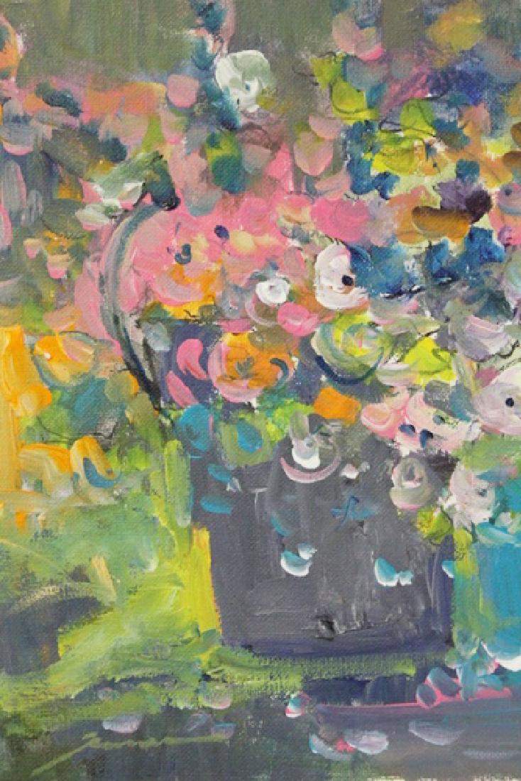 "FULL OF COLOR" BY MICHAEL SCHOFIELD: ORIGINAL OIL ON CANVAS. Schofield was born in Florida 1947, but his family moved to California that same year. He began to paint and study watercolor in high school. Like most teenage boys, he was at